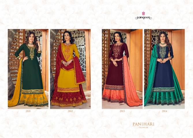 RANGOON PANIHARI PREMIUM Latest Designer Fancy Wedding Wear Heavy Rayon With Embroidery work Salwar Suit Collection
